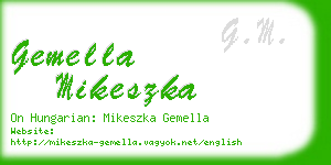gemella mikeszka business card